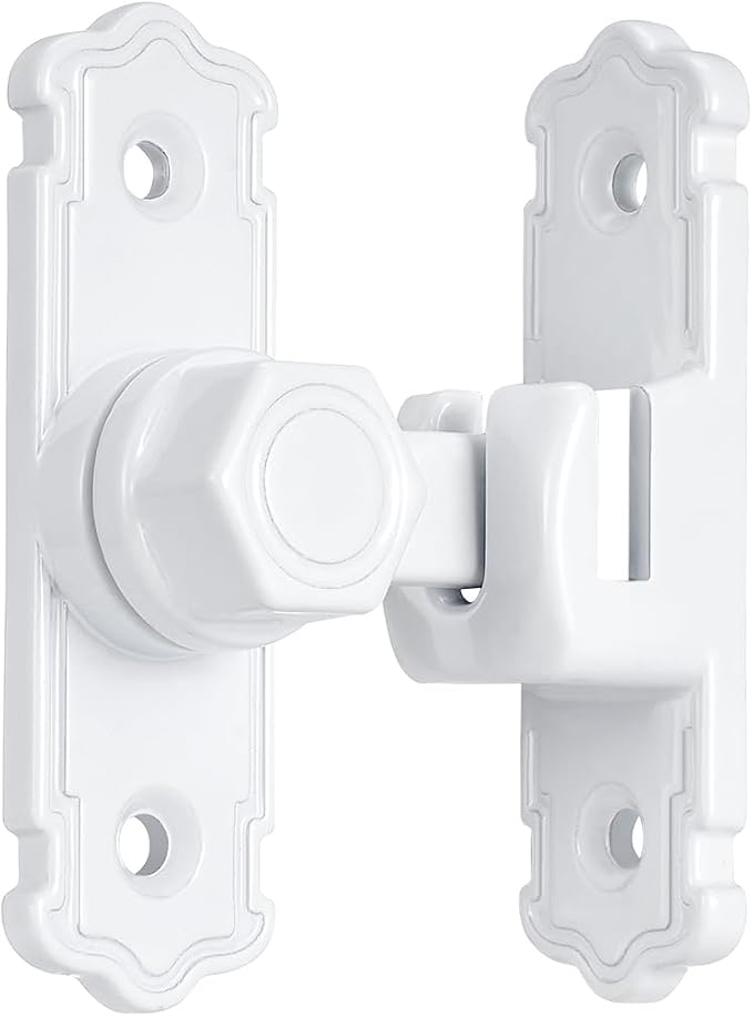 3 Packs White Aluminum Alloy 90/180 Degree Gate Lock,Barn Door Latches | Flip Gate Latches,Right Angle Door Lock Latch,Sliding Door Latches,for bedroom,garage,window,pet enclosures,drawer,cabinet - Image 7