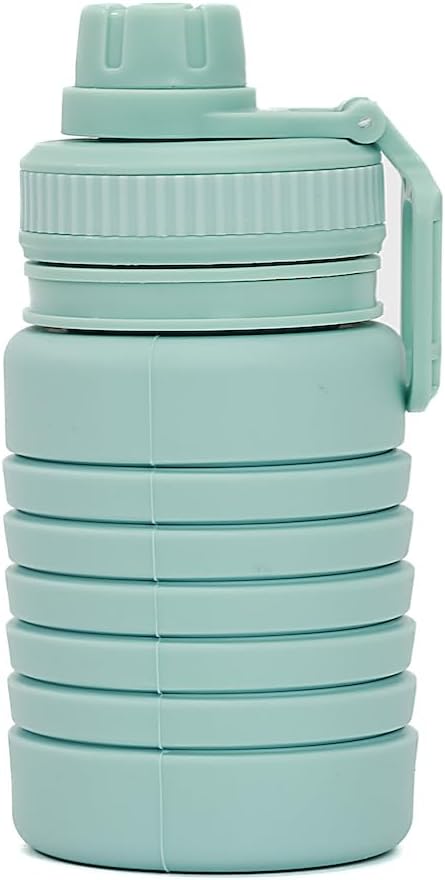 750ml Collapsible Silicone Travel Water Bottle – Foldable Portable Design, Food-Grade Material, Boiling Water Ready, Lightweight for Camping, Hiking and daily use (Green) 3.03 X10.91 IN - Image 2