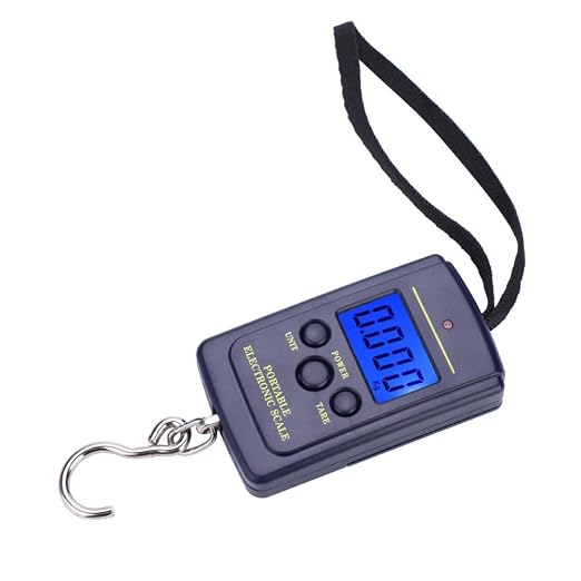 Fish Scales Digital Weight, Hanging Weight Scales, Portable Plastic Electric Balance Digital Fishing Postal Hanging Hook Scale Load 40kg with LCD Display for Fishing Retails Delivery by YosooHealthGear