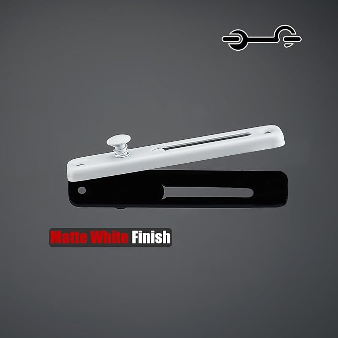 JQK Door Chain Lock White, Stainless Steel Door Guard with Spring Anti-Theft Press Lock, Matte White, HDC100-WH - Image 6