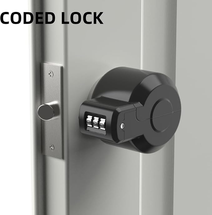 PUGED Door Knob Lockout Device Cover to Disable Doorknob/Faucet/Water Valve Hose Door Handle Temporary Lock for Bedroom Door from Outside Lock Door Handle Without Drilling - Image 2