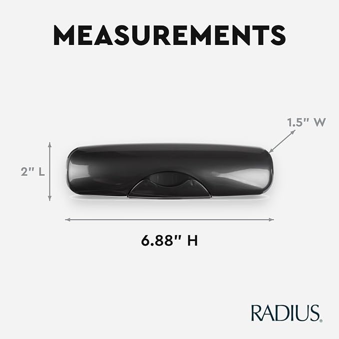 RADIUS Toothbrush Travel Case for Big Brush/Original/Scuba Brushes, BPA-Free Recycled Plastic, Portable for Bathroom, School, Home, Camping - Translucent (ONLY fits the Big Brush/Original/Flex/SCUBA) - Image 2