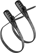 Adjustable Babyproof Lock, Easy Install on Cabinets, French Fridges, French Door, Baby Carriages, Kids Bikes, Helmet, Gates, Suit for Child & Adults, Versatile Safety Solution (2 Pack Black) by Unknown
