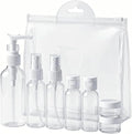 7 Pack Travel Bottles for Toiletries, TSA Approved Travel Size Containers with Toiletry Bag, Leak-Proof Liquid Containers for Shampoo, Conditioner, Lotion and Cosmetic (White) by YUYUDEHM