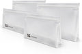4 Pack Clear Leakproof Toiletry Bags, EVA Material TSA Compliant Seal Bags, BPA Free, Travel Plastic Bags, Waterproof Travel Toiletry Bags for Women Men (2 Large 2 Small) by Unknown