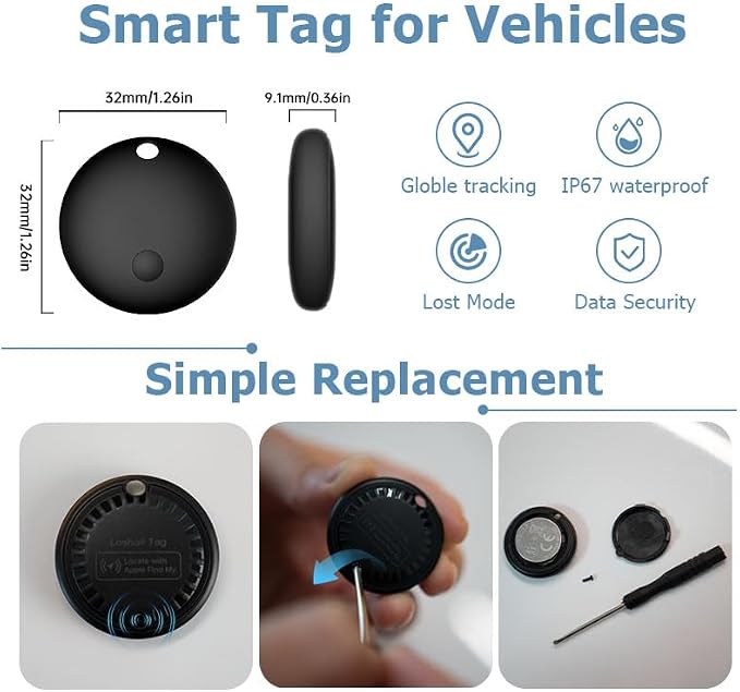 Mini GPS Tracker for Vehicles, No Month Fees, Bluetooth Tracker Tag | Magnetic Tracker for Car, IP67 Waterproof, 12 Months Battery Life, No Subscription, Tracking Tag for Cars Bikes Luggage - Image 8