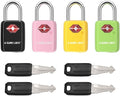 SURE LOCK Mini TSA Approved Keyed Luggage Lock – One Key Opens All, Fits Tight Zipper Gaps & Small Pull Holes, Compact Travel Lock for Suitcases, Backpacks & Handbags by Hopeyoucanstaysafe
