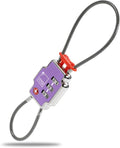 Lewis N Clark 3X Security Lock TSA Luggage Locks for Suitcases, Carry On, Laptop Bag, Set Combo to Create Secure Padlock for Travel, Vacation, Business, or Backpacking, Purple, 1 Pack by LewisNClark