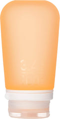 humangear GoToob+ (Large) | Refillable Silicone Travel Bottle | Locking Lid | Food-Safe Material | Orange, Large (3.4 fl.oz.; 100ml) | Refillable & Leak-Proof Silicone Travel Size Bottles with Locking Cap for Toiletries, Camping & TSA Carry-On by humangear