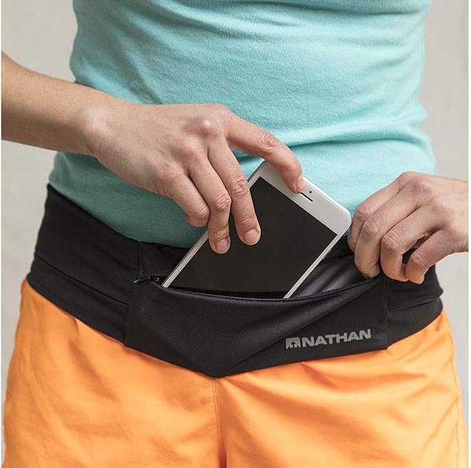 Nathan Zipster Running Belt for Men and Women, Bounce Free Waist Pack, Running Fanny Pack Women, Pockets with Zippers, Fits All iPhones - Image 2