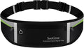 SooGree Slim Running Belt Sport Fanny Pack for Women Men,Reflective Waist Pack Runner Pouch Belt, Zipper Waterproof Running Phone Holder Jogging Pouch for Phone Money (GSP8806 top gray bottom black) by SooGree
