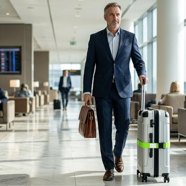 Travel Inspira 2 Pack Luggage Straps for Suitcases with TSA Lock | 2-Pack Set; TSA-Approved Lock with Tag; High Visibility Green; Adjustable 103-200cm; Heavy-Duty Nylon; 20-28 Inch Suitcases - Image 2