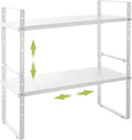 Across-Star Expandable Cabinet Shelf Organizer Rack, Stackable Kitchen Counter Storage Shelves Stand, Adjustable Height Pantry Shelf Spice Rack by Acorss-Star