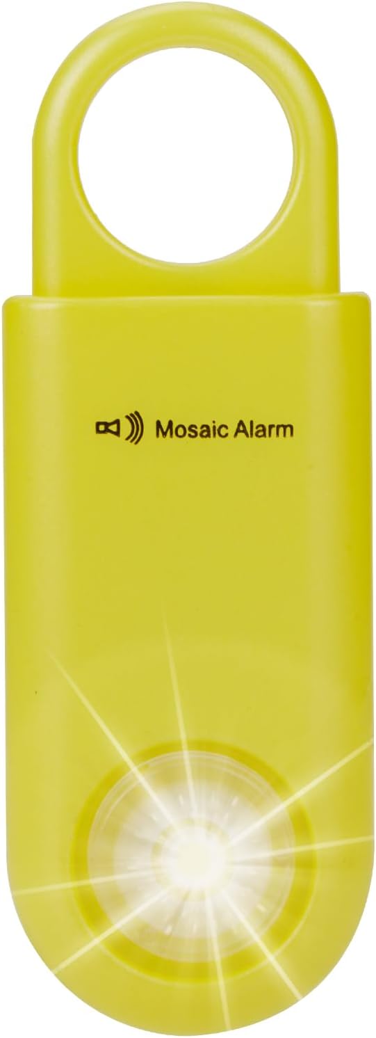 130dB Personal Safety Alarm Ultra Bright Strobe Light Loud Sound Keychain Siren with Carabiner for Women, School Children. Hiking Alarm Bear Deterrent. SOS Emergency Alerts. Lemon Yellow - Image 8