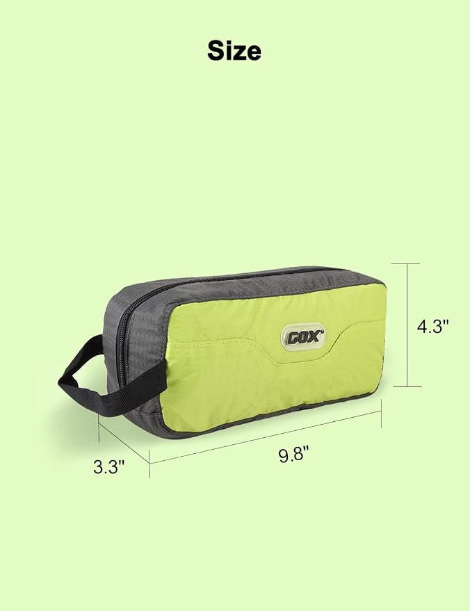 Gox Travel Small Toiletry Bag for Men Nylon Dopp Kit Medicine Bag Small Mesh Zipper Pouch Travel Organizer Pouch Shave Kits for Teens Toiletry Essentials Bathroom Compact (Green, 9.8*4.3*3.3 Inches) - Image 6