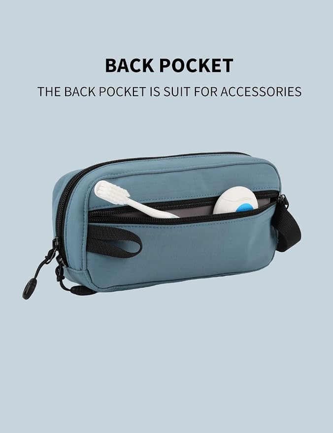 GOX Travel Toiletry Bag Dopp Kit Case for Men Multifunction Packing Organizer Pouch (Haze Blue) - Image 7