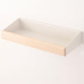 12 Inch Adhesive Floating Shelves for Wall, White Wall Shelves No Drill with 1 Inch Height Wooden Decor, Plastic Adhesive Wall Shelves Organizer for Living Room, Bedroom, Office and Kitchen by Halyuhn