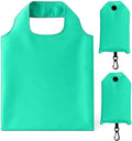2 Pack Foldable Shopping Bag, Reusable Grocery Bag, Emerald Green | Waterproof Nylon, 35 Pounds Weight Capacity, Pocket Size Carrier by Unknown