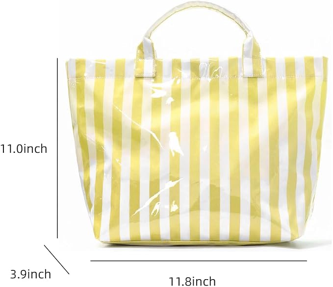 Lushandy PVC Tote Bag for Women Jelly Beach Bag Top Handle Hobo Handbag | Water-Resistant, Wipe Clean, Lightweight - Image 4