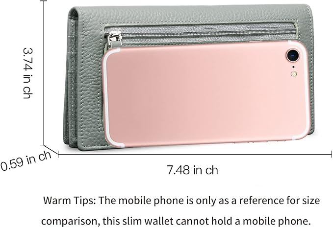 GOIACII Wallets for Women RFID Blocking Ultra Slim Leather Credit Card Holder Clutch - Image 4