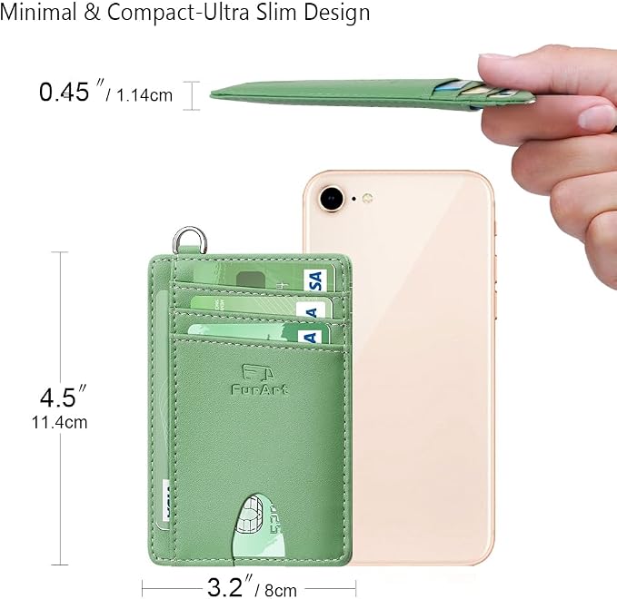 FurArt Slim Minimalist Wallet RFID Credit Card Holder for Men | slim minimalist compact rfid id window thin - Image 7