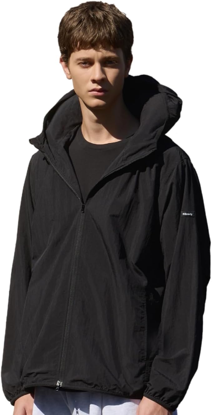 Pillowdy Travel Hoodie with Built-In Inflatable Neck Pillow for Flights by PillowdyOfficial