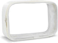 Moyad TSA Approved Toiletry Bag Clear Quart Size Travel Bags Makeup Bag | Large Opening, for Men and Women, Carry on Airline Compliant, Transparent Liquids Pouch, Beige by Moyad