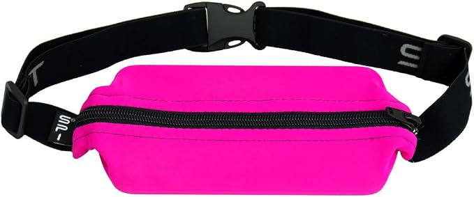 SPIbelt Running Belt Original for Women Men, Phone Holder for Running, Running Fanny Pack, Holder for Phone, Running Waist Pack, Adjustable Waist, [Fits All Phones]. Fuchsia with Black Zipper - Image 4