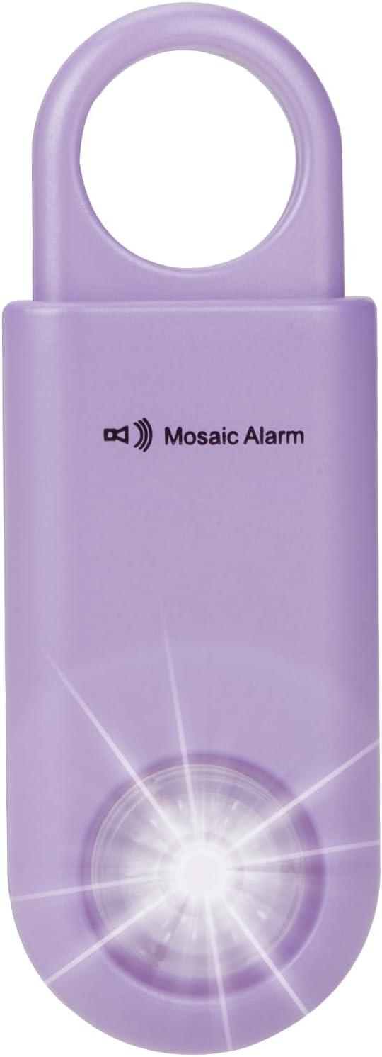 130dB Personal Safety Alarm Ultra Bright Strobe Light Loud Sound Keychain Siren with Carabiner for Women, School Children, Night Runners. Hiking Alarm Bear Deterrent. SOS Emergency Alerts. Purple - Image 8