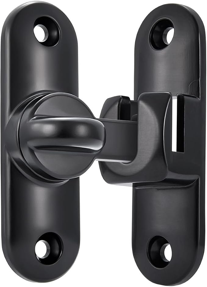 3 Pcs Black 90/180 Degree Sliding Door Latches,Zinc Alloy Flip Latch | Barn Door Latch,Cabinet Lock,Right Angle Door Lock,for bedroom,cabinet,drawer,Gardens,Wine Cabinet,garage,window,Pet Cage - Image 7