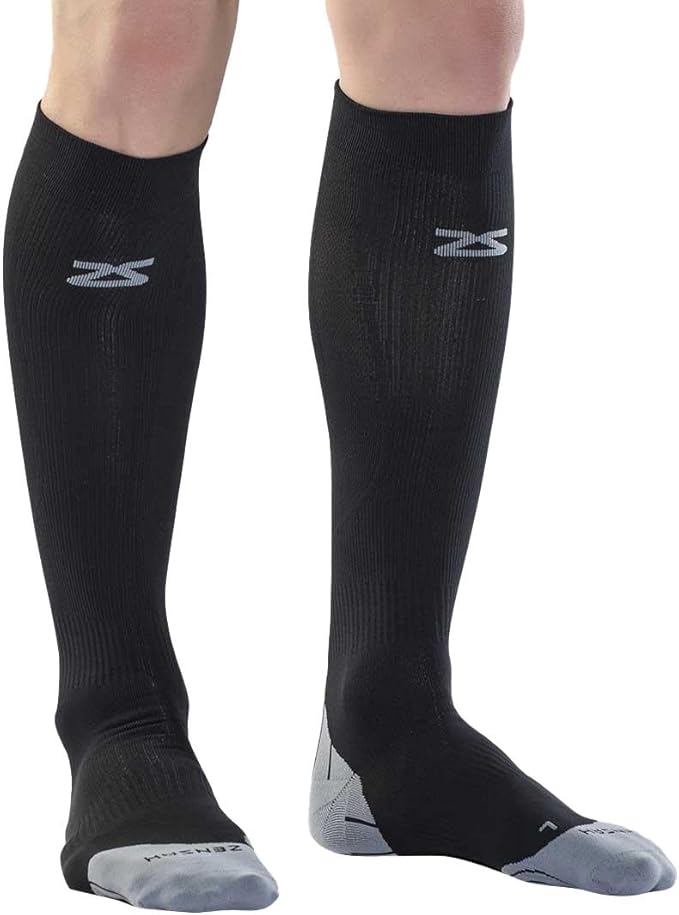 Zensah Tech+ Compression Socks - Knee High Running Socks for Sports, Travel, Made in Italy by Zensah