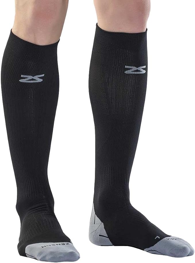 Zensah Tech+ Compression Socks - Knee High Running Socks for Sports, Travel, Made in Italy by Zensah