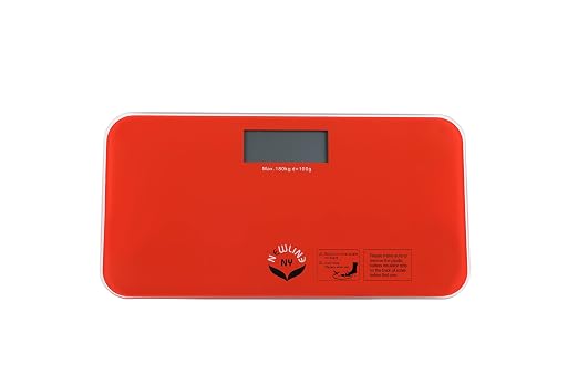 NewlineNY 700 Series Mini Travel Digital Bathroom Scales (no Sleeve) (Red) by NewlineNY