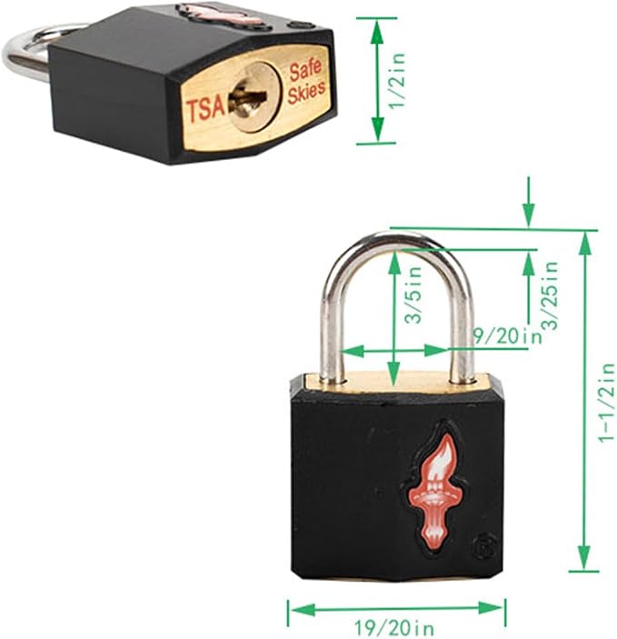 Safe Skies 4-Pack 4-Color Family TSA Travel Key Lock | 4 Colors for Family (Pink/Blue/Purple/Black) | Keyed Alike | 2 Keys/Lock | TSA Safe Skies Approved | 90-Day Warranty - Image 2