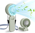 ZOZOO Portable Fan, USB Rechargeable 194°Folding Handheld Fan,5 Speed&LED Display &High Power Motor Table Fan, 3 IN 1 Quiet Strong personal Neck fans for Travel,Camping,Beach (Green) by ZOZOO
