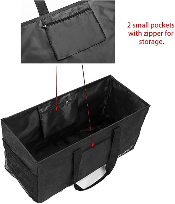 YELAIYEHAO Large Utility Tote Bag, Foldable Collapsible Tote for Storage Pool BeachShopping picnic laundry gym and Luggage - Image 7