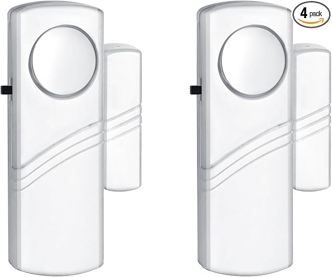 Security Door Window Alarm, 90DB Wireless Sensor Door Window Burglar Alarm | Door Alarms for Kids Safety, Easy Installation Doorbell Alarms for Office House Window Pool by PLOJOP