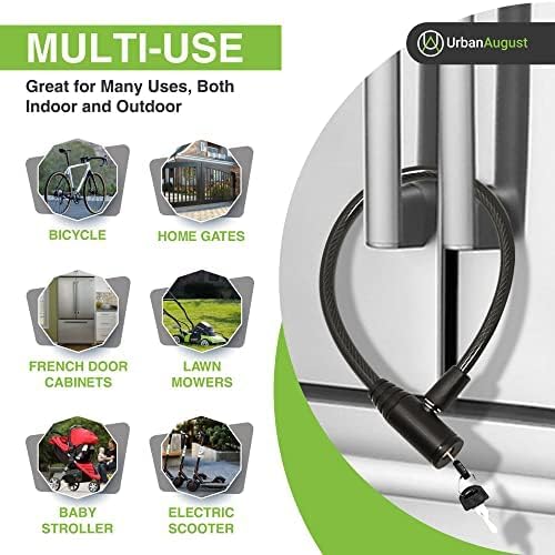 Child-Proof Refrigerator Lock for Kids & Adults - Lock for French Door Fridge and Cabinet (Small, Black, 3 Pack Keyed Alike) - Image 5