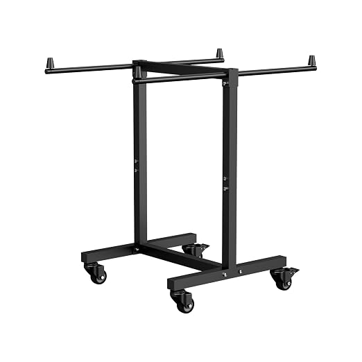 VEVOR Folding Chair Rack, 200 LBS Capacity, T-Shape Chair Cart for 14 Chairs, Heavy-Duty Metal Chair Storage Dolly with Rubber Wheels, Multi-Function Chair Holder for Party Event,Hotel, Matte Black - Image 9