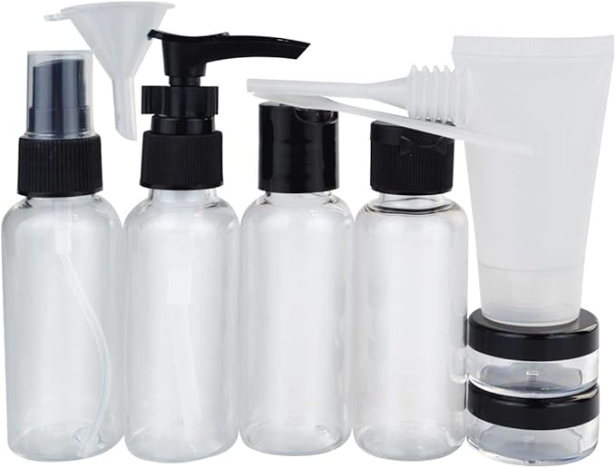 Travel Bottles and TSA Approved Toiletry Bag, Clear Quart Size with Leak-Proof Travel Containers Set Makeup Bag Accessories for Liquids Carry-On Luggage Compliant for Airplaine - Image 2
