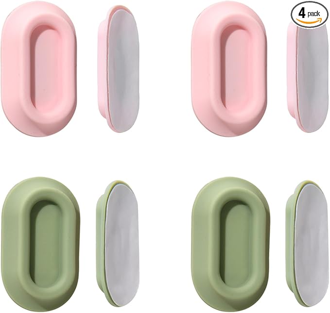 XYOFUN Magnetic Remote Control Holder Wall Mount - 4 Pcs Pink & Green | No Drill Self-Adhesive Organizer, For Air Conditioner & TV Remotes, Storage Caddy for Televisions Backside by XYOFUNDailyNecessities
