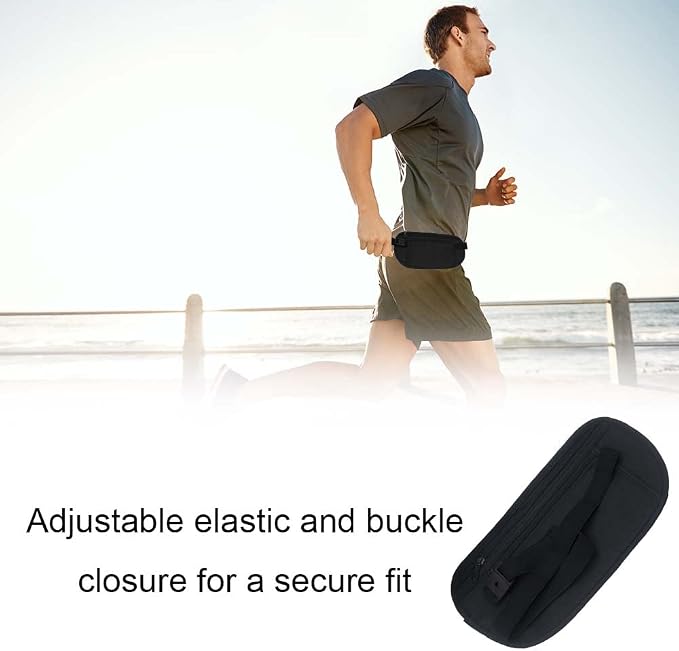 Travel Money Belt, Passport Holder, Fanny Pack for Women Men, Waterproof Travel Wallet Hidden Waist Bag Outdoor Bum Bag for Cash, Credit Card, Travel Documents and Mobile Phone - Image 3