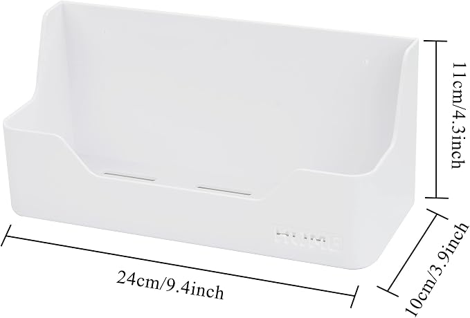 Bedside Shelf,Small Plastic Wall Mounted Adhesive Storage Caddy Shelf Organizer Accessory for Cell Phone,Reading Glasses,Remote Control,Earphone | Great for Home,Office,Dorm (Box Type) - Image 2