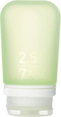 humangear GoToob+ (Medium) | Refillable Silicone Travel Bottle | Locking Lid | Food-Safe Material | Green, Medium (2.5 fl.oz.; 74ml) | Refillable & Leak-Proof Silicone Travel Size Bottles with Locking Cap for Toiletries, Camping & TSA Carry-On by humangear
