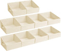 DIMJ Closet Storage Bins - Fabric Storage Baskets for Shelves, Collapsible Closet Organizers and Storage with Handles, Trapezoid Shelf Organization Storage Cubes for Purse, Toys, Books, Towel, Socks by DiMJ