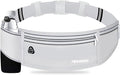 Fanny Pack with Water Bottle Holder, Running Hydration Belt, Grey | Water Resistant Waist Pack, Slim Runner Belt for iPhone Samsung, No Bounce, 4 Pocket Phone Holder for Running Walking, Unisex by RDMODO