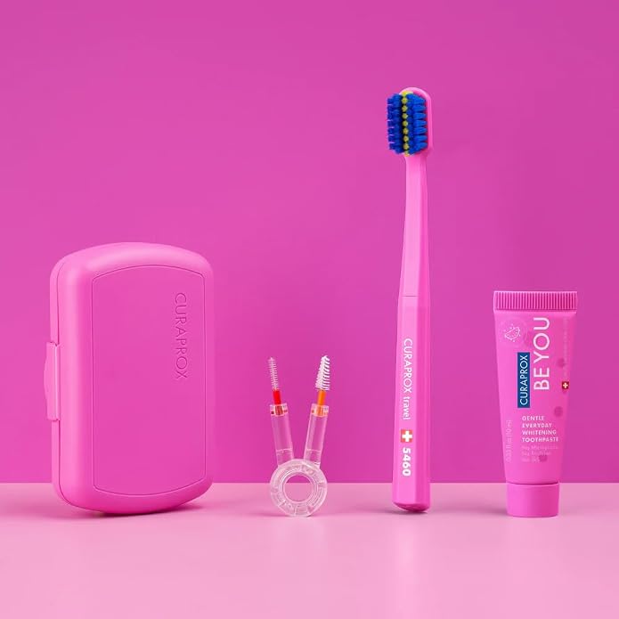 Curaprox Ortho Travel Set, Pink, Set with CS 5460 Ortho, Toothpaste, IDB | Curaprox 5460 Ortho Ultra-Soft Toothbrush, Interdental Brushes, BeYou Toothpaste, 9.5 x 6cm (3.7 x 2.3 inch), Swiss Oral Care - Image 9