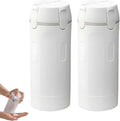 4 in 1 Travel Dispenser Bottle, One-Press No Squeeze Toiletries Set | TSA Approved 4x30ML Leakproof Travel Containers, Refillable Shampoo Lotion Bottles with Labels & Scale, Cream 2White by Unknown