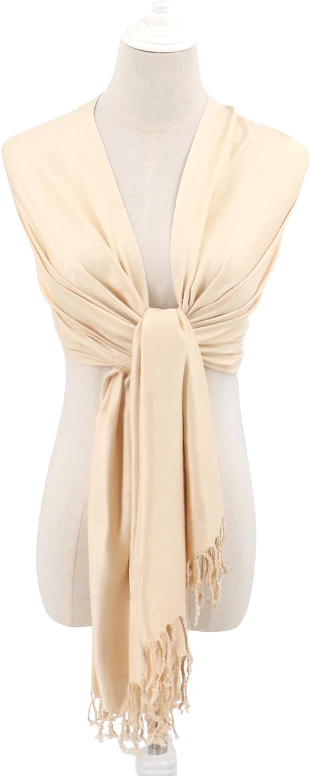 Soft Silky Pashmina Shawl Wraps Solid Colors Scarf for Wedding Evening Dresses - Image 5