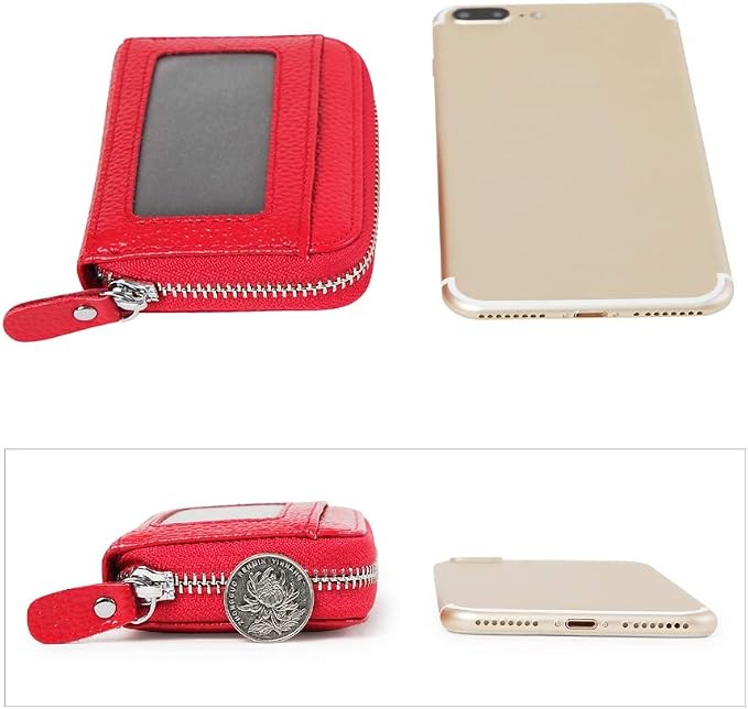 Women's RFID Blocking 12 Slots Credit Card Holder Leather Accordion Wallet - Image 4